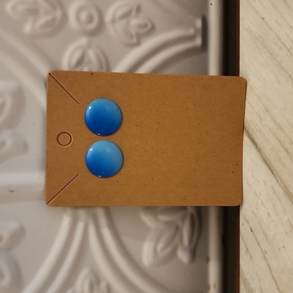 3 for $15-Ombre' Circle Blue studded Earrings - Picture 2 of 4